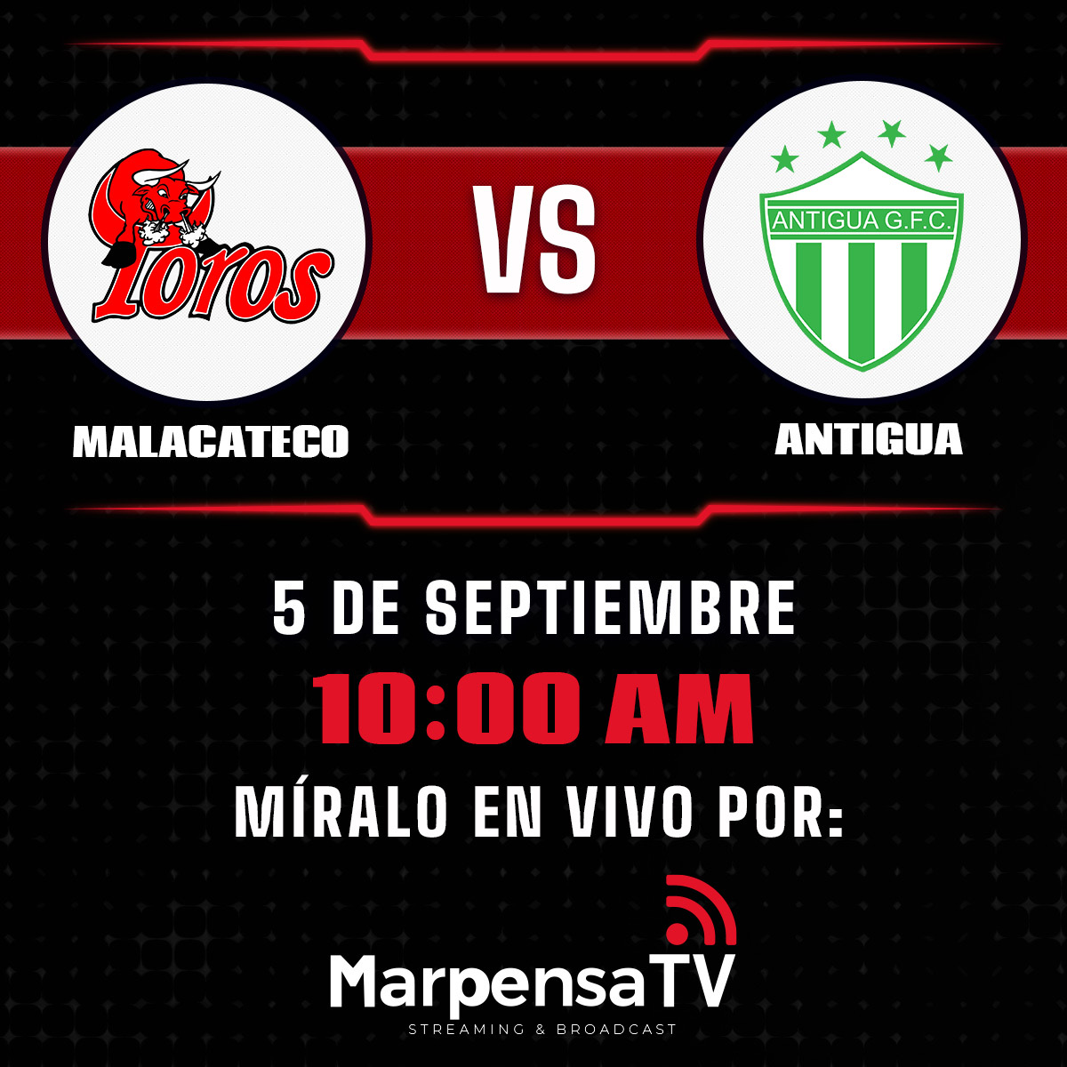 Malacateco ante Antigua en vivo por Marpensatv.com