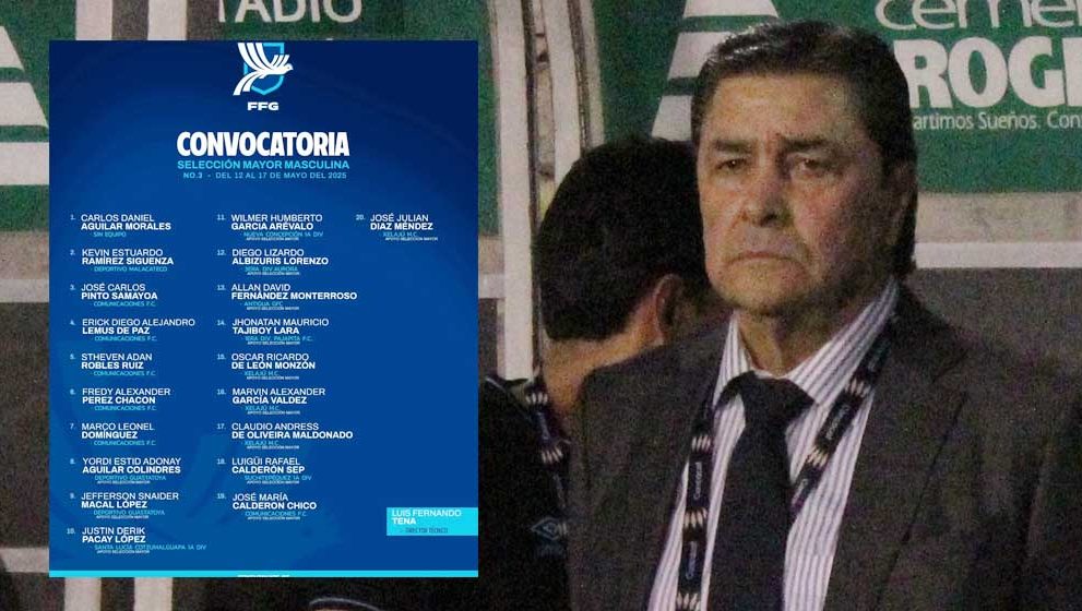 Nómina de la Selección de Guatemala en el cierre de la fase final de la Liga Nacional
