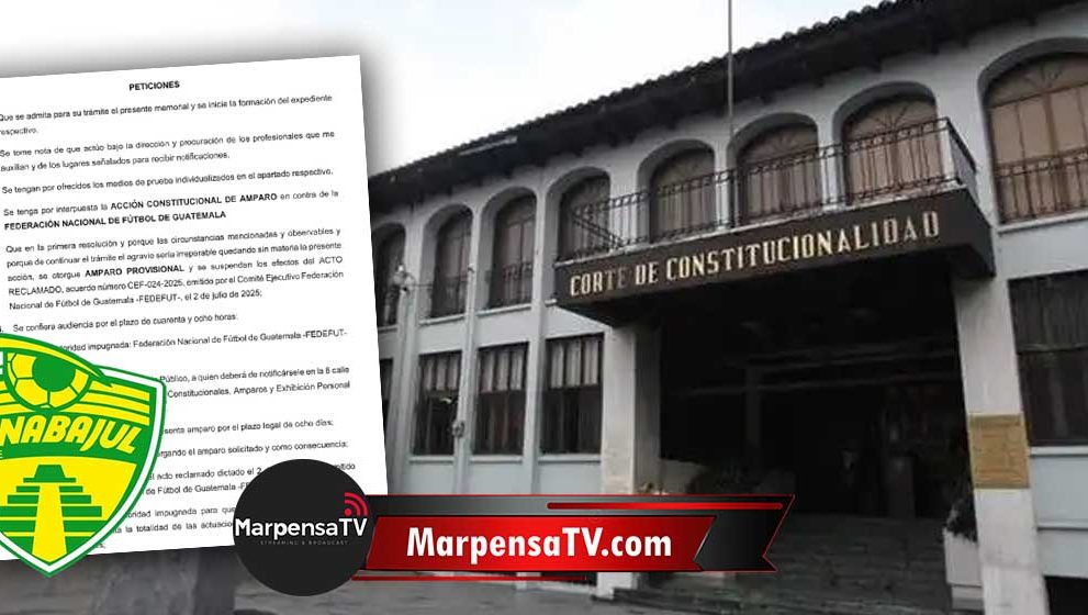 Xinabajul presenta amparo a la Corte de Constitucionalidad en contra de la Fedefut