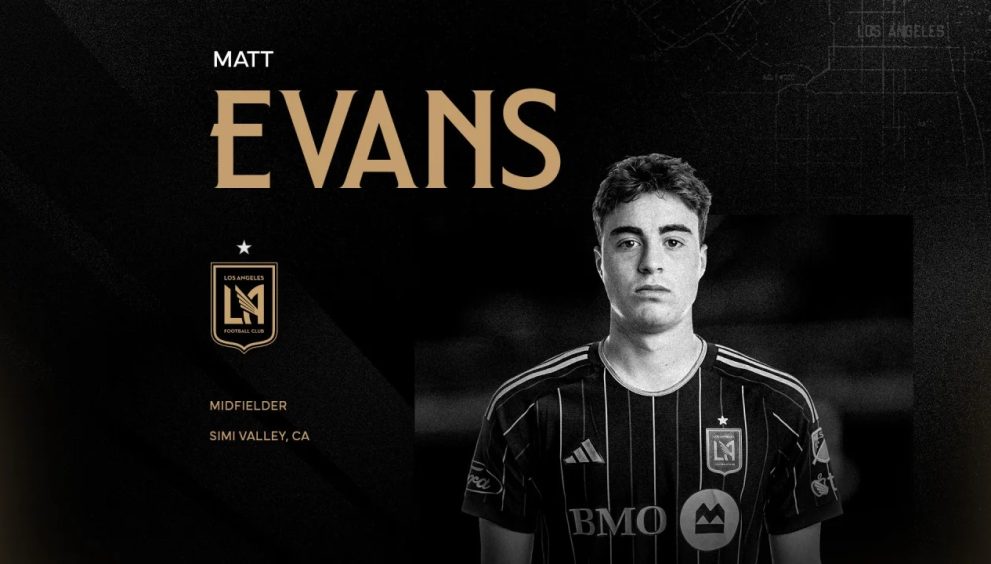 Matt Evans firma contrato con el primer equipo de Los Ángeles FC