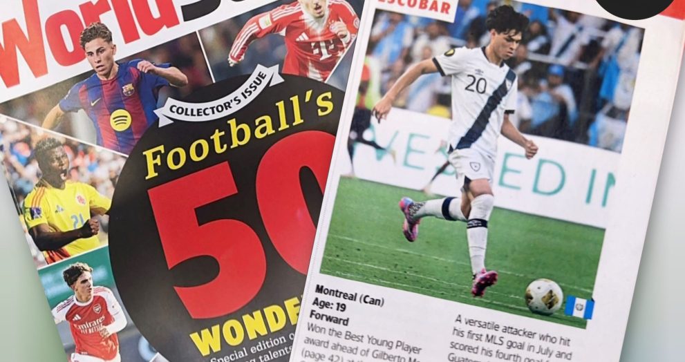 Guatemalteco Olger Escobar en la lista de las 50 promesas del fútbol mundial