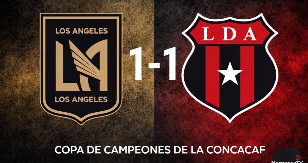 Alajuelense rescata empate 1-1 ante LAFC en la ida de octavos de la Copa de Campeones