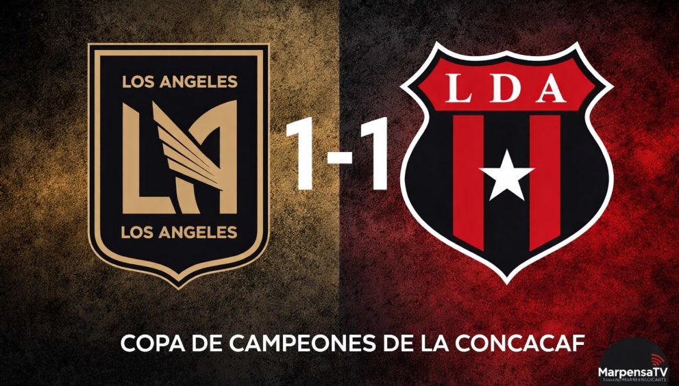 Alajuelense rescata empate 1-1 ante LAFC en la ida de octavos de la Copa de Campeones