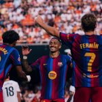 Barcelona golea al Valencia y se coloca líder de La Liga